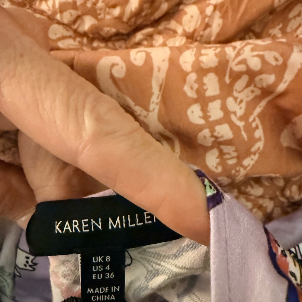 Karen Millen Purple and White Floral Dress - Picture 9 of 9